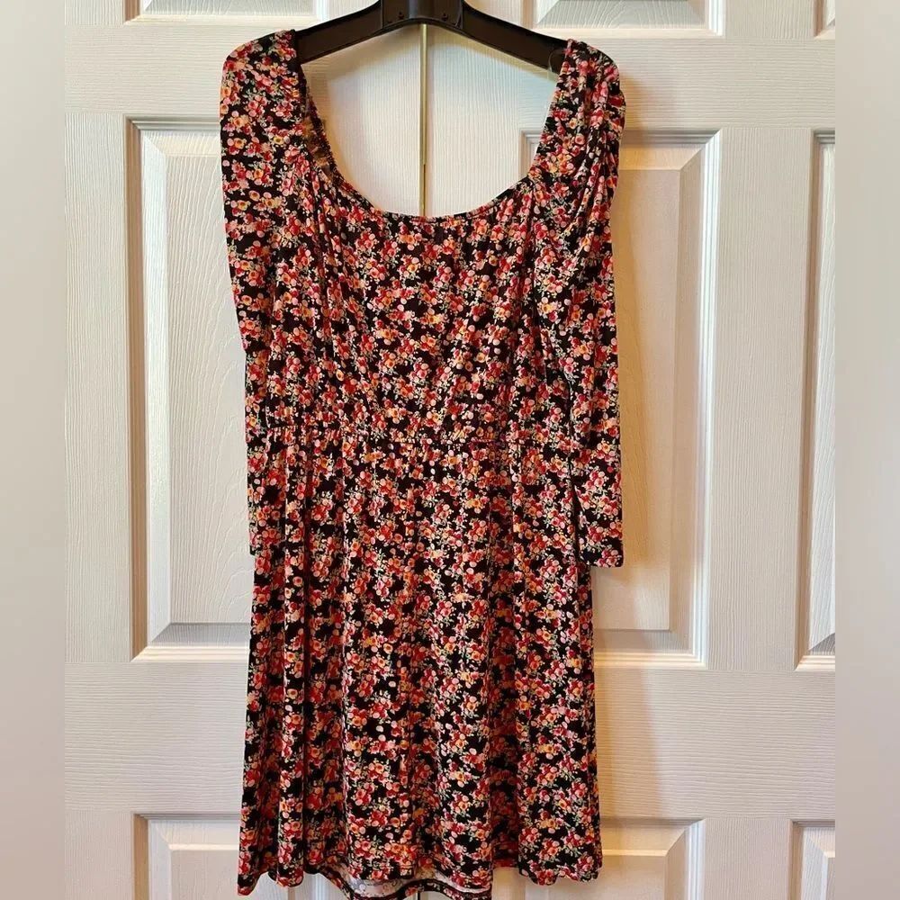 FLORAL PULL OVER DRESS by TRIXXI SIZE XL NWT - Picture 6 of 6